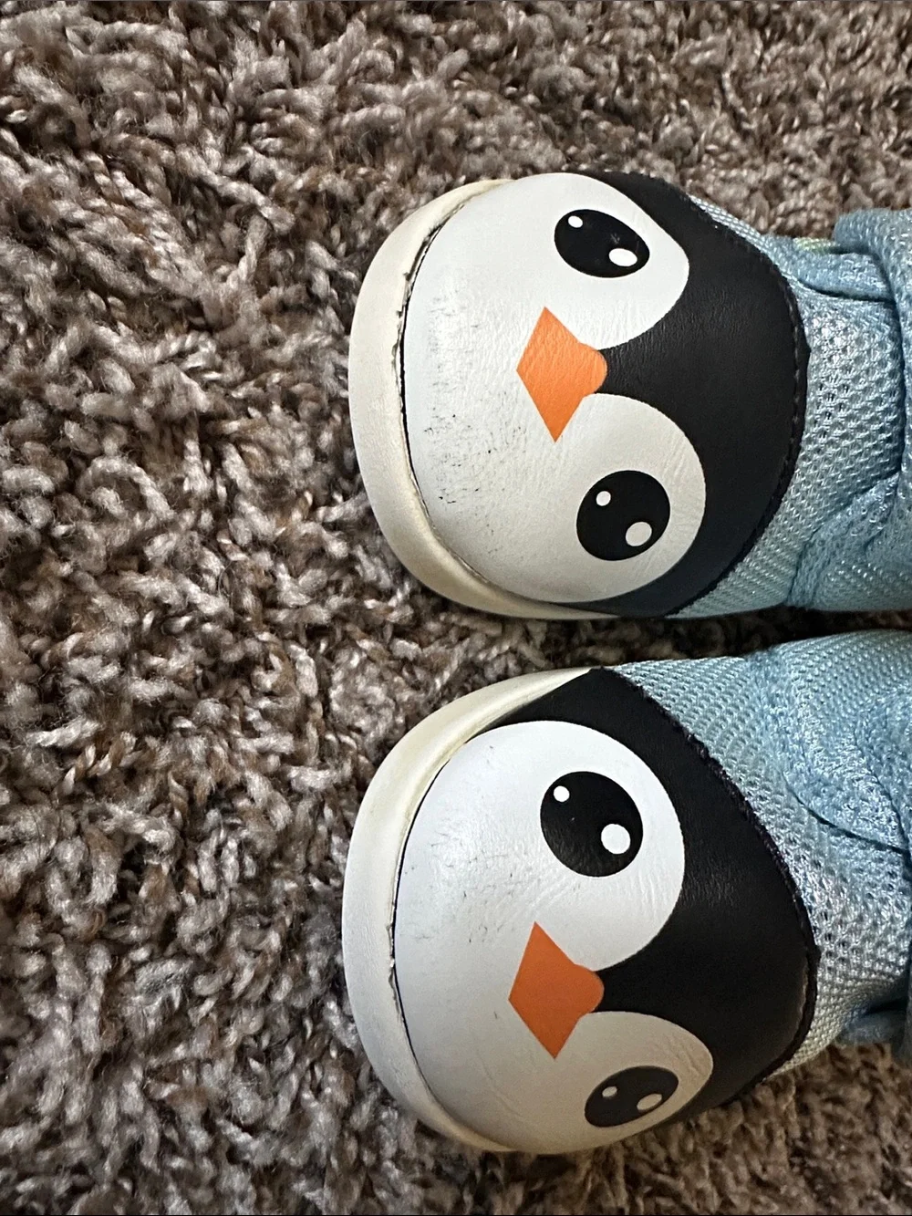 Ikiki Kids Light Blue Penguin Slip-On Sneakers